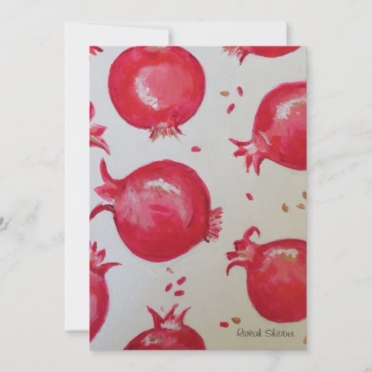 Granatäpple Dankeskarte (Vorderseite)