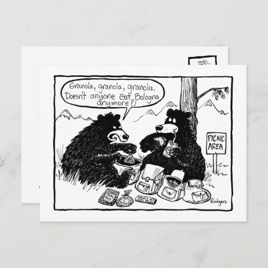 Granatbären Postkarte (Vorne/Hinten)