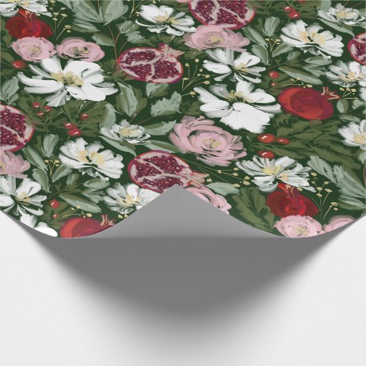 Granatblüter Geschenkpapier (Ecke)