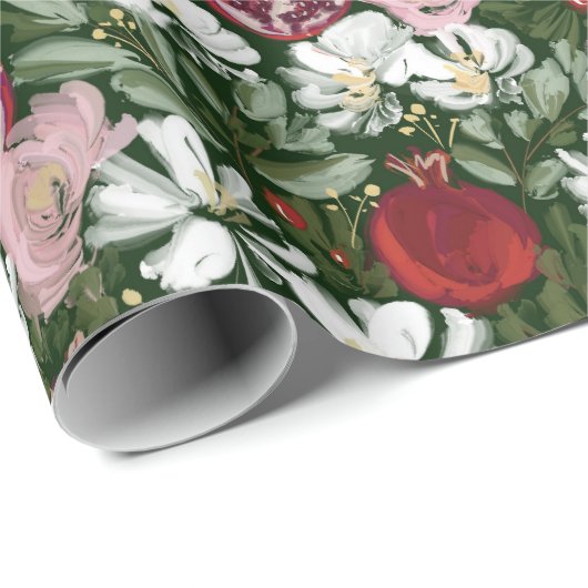 Granatblüter Geschenkpapier (Rolleneckpunkt)