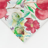 Granatrot-Muster Food Hebräisch Fleecedecke (Ecke)