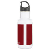 Granatrot - Name Edelstahlflasche (Rückseite)