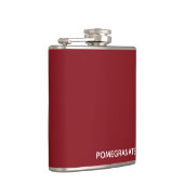 Granatrot - Name Flachmann (Rechts)