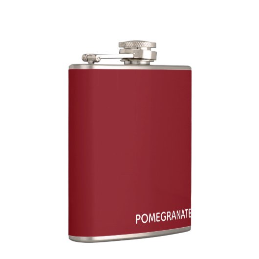 Granatrot - Name Flachmann (Rechts)