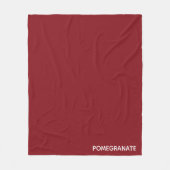 Granatrot - Name Fleecedecke (Vorderseite)