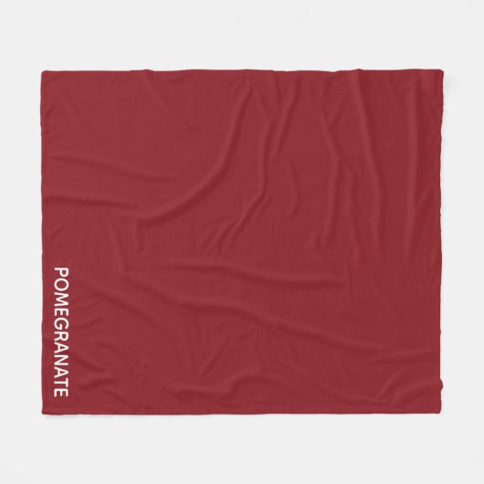 Granatrot - Name Fleecedecke (Vorderseite (Horizontal))