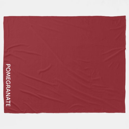 Granatrot - Name Fleecedecke (Vorderseite (Horizontal))