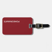 Granatrot - Name Gepäckanhänger (Vorderseite horizontal)