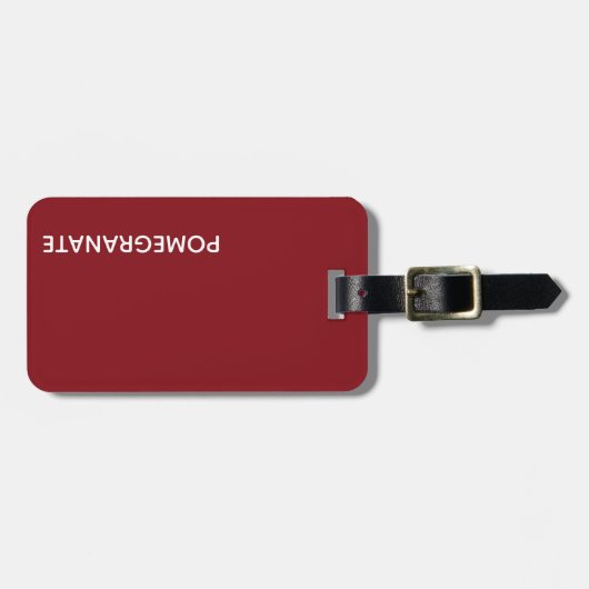 Granatrot - Name Gepäckanhänger (Vorderseite horizontal)