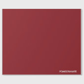 Granatrot - Name Geschenkpapier (Flach)