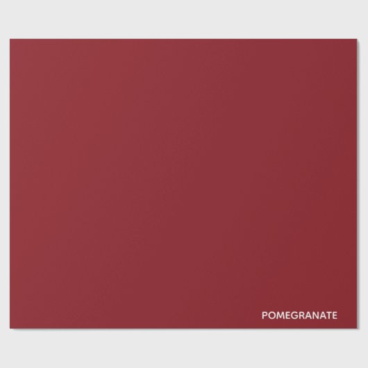 Granatrot - Name Geschenkpapier (Flach)