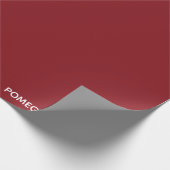 Granatrot - Name Geschenkpapier (Ecke)