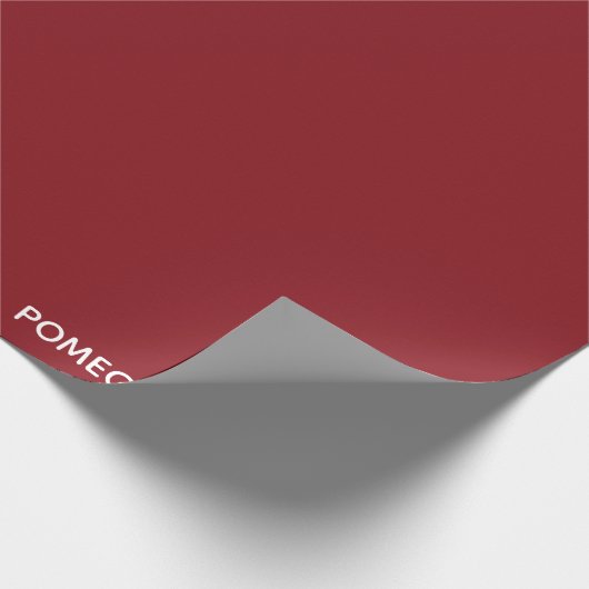 Granatrot - Name Geschenkpapier (Ecke)
