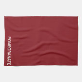 Granatrot - Name Geschirrtuch (Horizontal)