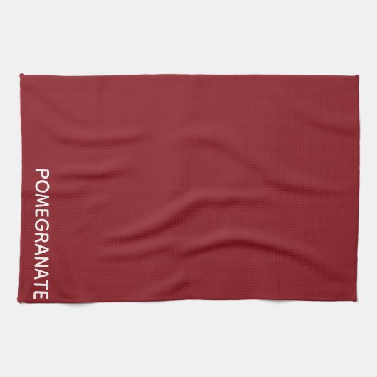 Granatrot - Name Geschirrtuch (Horizontal)