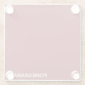 Granatrot - Name Glasuntersetzer (Rückseite)