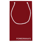 Granatrot - Name Kleine Geschenktüte (Rückseite)