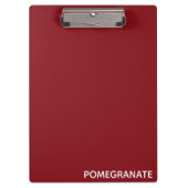 Granatrot - Name Klemmbrett (Vorderseite)