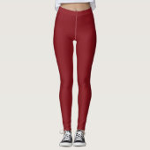 Granatrot - Name Leggings (Vorderseite)