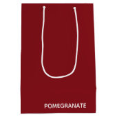 Granatrot - Name Mittlere Geschenktüte (Rückseite)
