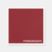 Granatrot - Name Serviette (Vorderseite)
