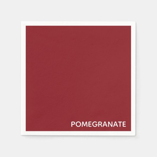 Granatrot - Name Serviette (Vorderseite)