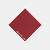 Granatrot - Name Serviette (Ecke)