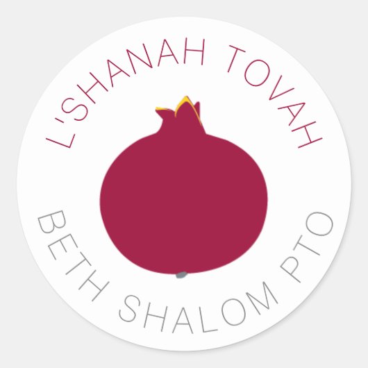 Granatrote Aufkleber (Vorderseite)