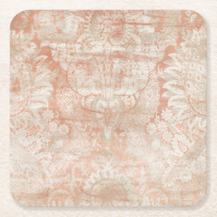 Granats-Einschlagfaden Rechteckiger Pappuntersetzer