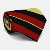 Granats-Gold und Diagonal-Gestreifte Krawatte des (Gerollt)