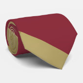 Granats-und Goldbreiter Hochschulstreifen Krawatte (Gerollt)