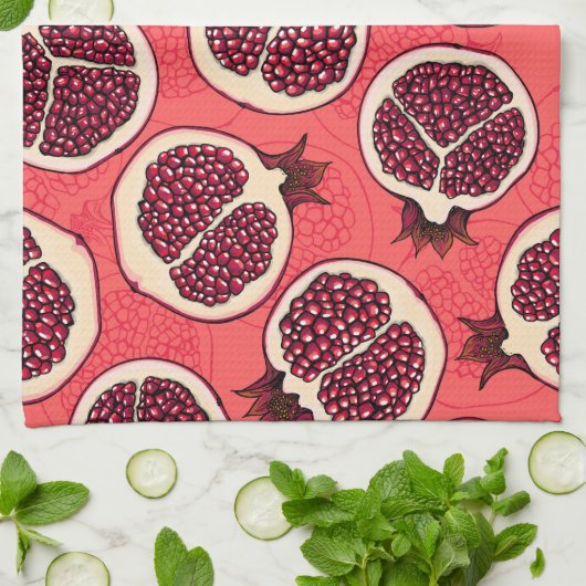 Granatscheiben 2 geschirrtuch (Gefaltet)