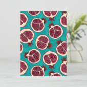 Granatscheiben auf Türkis (Stehend Vorderseite)