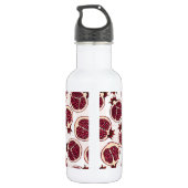 Granatscheiben auf weiß edelstahlflasche (Rückseite)