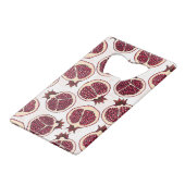 Granatscheiben auf weiß geldbeutel flaschenöffner (Vorderseite Schrägansicht)