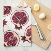 Granatscheiben auf weiß geschirrtuch (Viertel Falte)