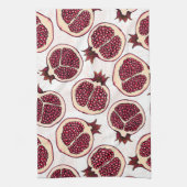 Granatscheiben auf weiß geschirrtuch (Vertikal)