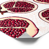 Granatscheiben auf weiß poster (Ecke)