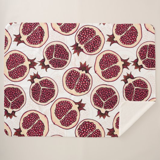 Granatscheiben auf weiß sherpadecke (Vorderseite (Horizontal))