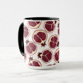 Granatscheiben auf weiß tasse (Vorderseite Links)