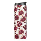 Granatscheiben auf weiß thermosbecher (Nach links gedreht)