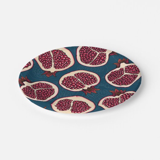 Granatscheiben Pappteller (Schrägansicht)