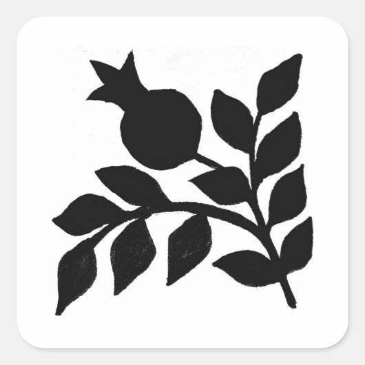 Granatsticker Quadratischer Aufkleber (Vorderseite)