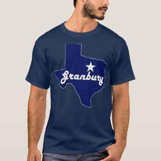 Granbury Texas Navy Blue Lone Staaten Map T-Shirt