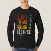 Granbury Texas TX Solar Eclipse insgesamt 2024 5 T-Shirt (Vorderseite)