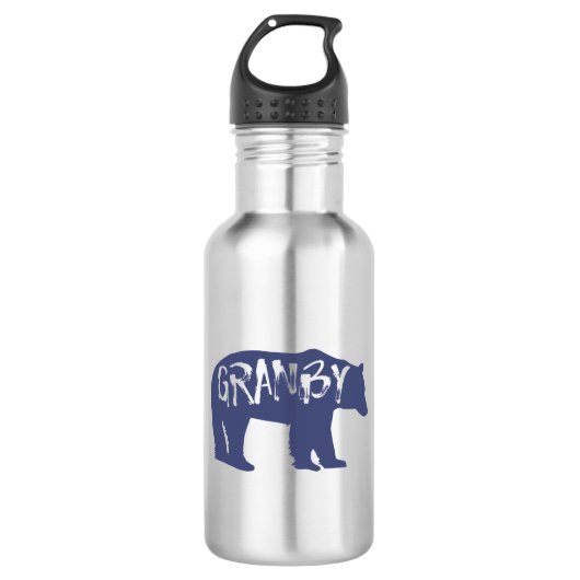Granby Colorado Bär Edelstahlflasche (Vorderseite)