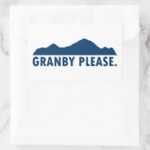Granby Colorado Bitte Rechteckiger Aufkleber (Tasche)