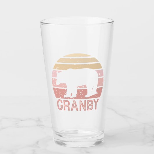 Granby Colorado Retro Bär Glas (Vorderseite)