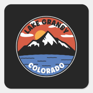 Granby Colorado Sunset Quadratischer Aufkleber
