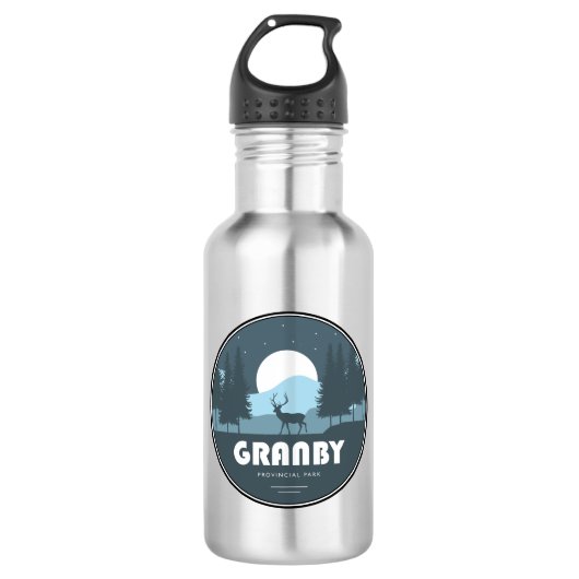 Granby Provincial Park Deer Edelstahlflasche (Vorderseite)